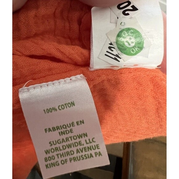 Lilly Pulitzer Zemini Maxi Dress Coverup Large Flamingo Feather Crnkl Gauze - Picture 10 of 11